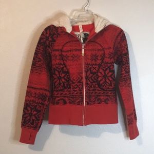 Lululemon Special Edition Fair Isle Holiday Snowflake Scuba Hoodie Jacket Size 4